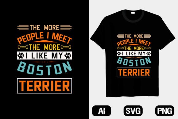 A Boston Terrier Design for Marketing Graphics & T-Shirt Visuals