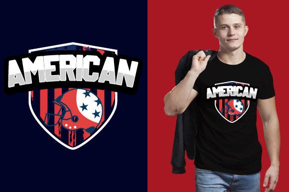 A Graphic Designer's Take on a Football T-Shirt Design Asset