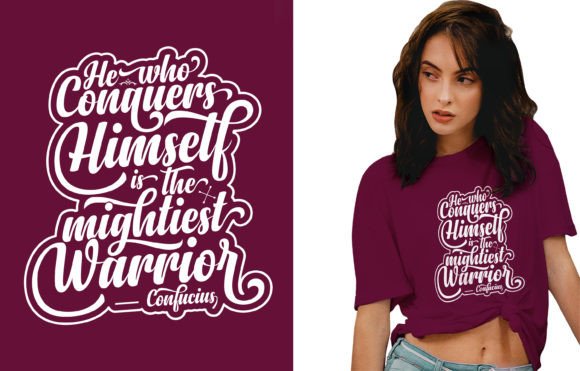 Evaluating the Mighty Warrior Typography Design for Embroidery