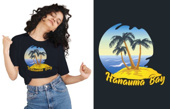 Honolulu Beach Graphics for Premium T-Shirt Designs